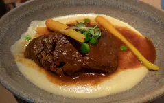 Braised beef and potato puree