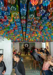 Ceiling of reused bottles
