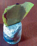 Yellow and purple mashwa crisps