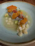 Jerrey (silverside), erizo (uni), scallops and avocado