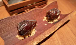 Date with miso ice cream (on shortbread crumbs)