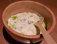 Yogurt, cucumber, green herb oil