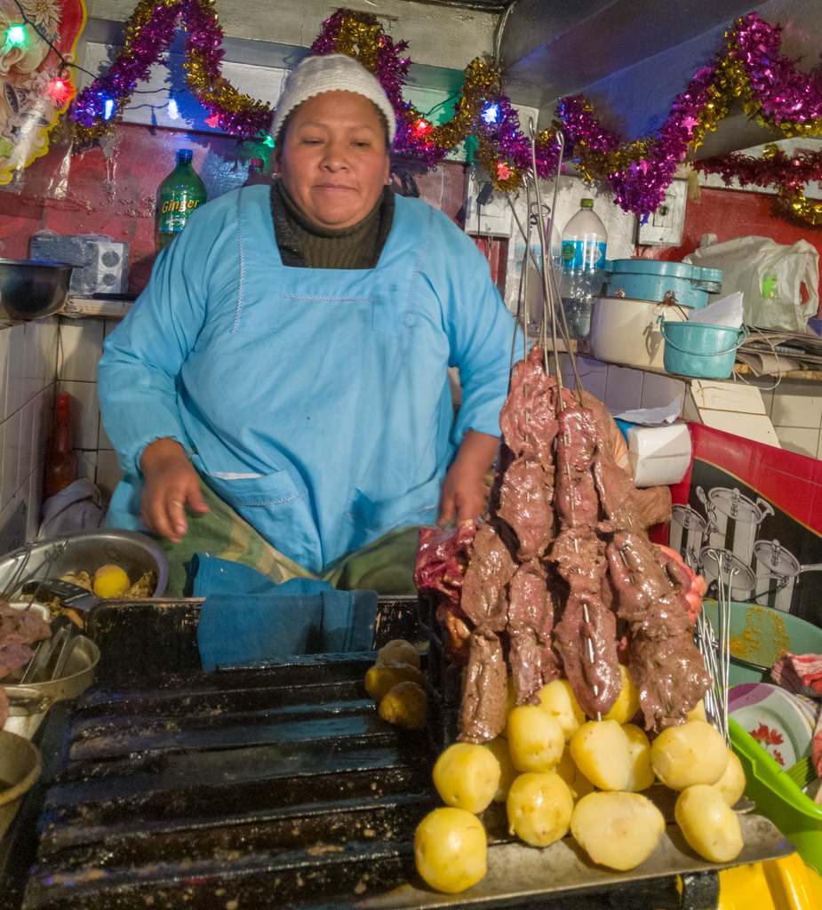 Anticuchos stand