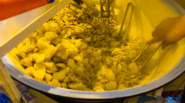 Beef tripe and potatoes