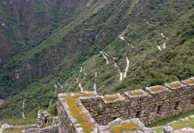 Road up from town to Machu Picchu
