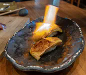 Seared foie gras with eel sauce