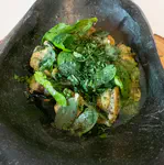 Sea snails, borage butter and microplacton