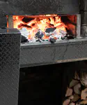 Coals are shoveled out of here to where they're needed