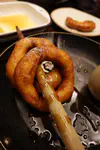 Fried dough with brown sugar cinnamon syrup